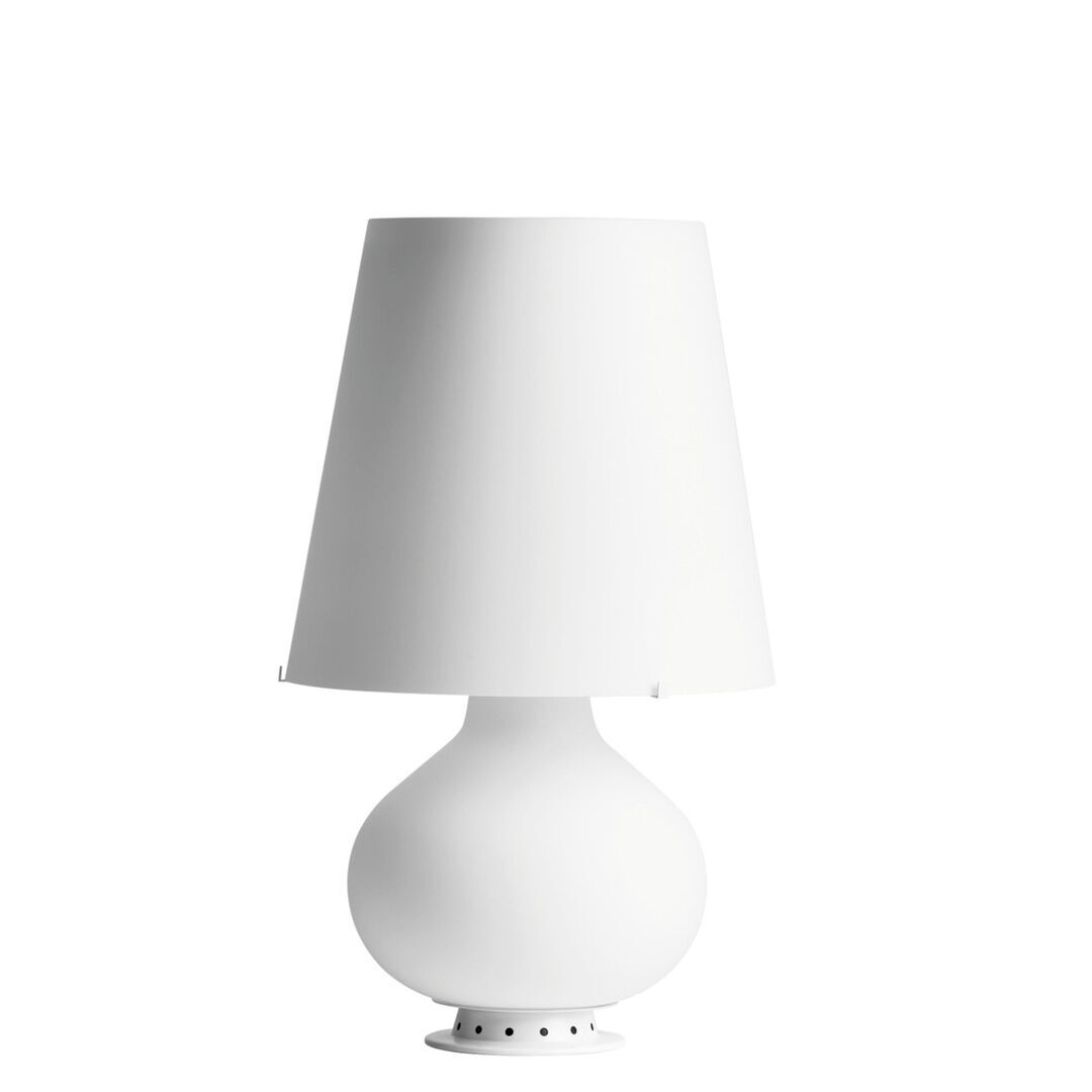 FontanaArte Tischleuchte Fontana 1853/0, 1853, 1853/1 von FontanaArte  Hellrosa RAL 3015, Weiss / Weiss, Gross - Weiss, ohne Leuchtmittel
