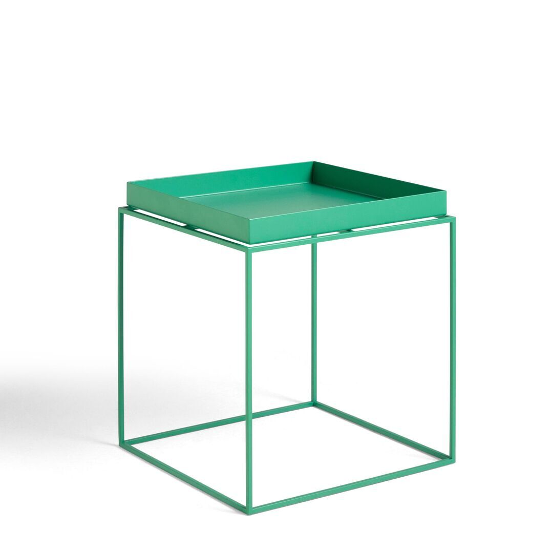 HAY Living Tray Table Pfefferminzgrün, B: 40 cm / T: 40 cm / H: 44 cm 