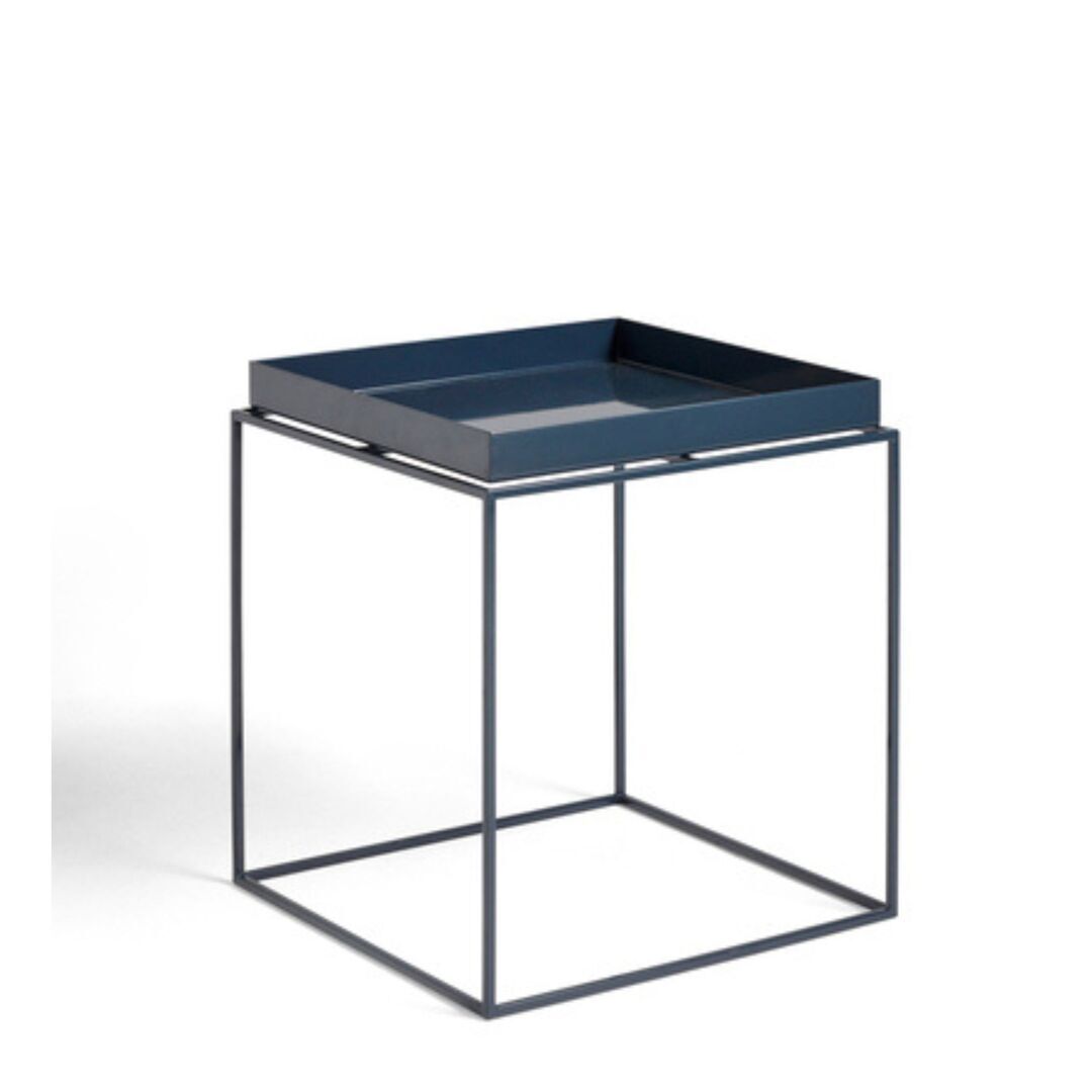HAY Living Tray Table Tiefblau Hochglanz, B: 40 cm / T: 40 cm / H: 44 cm 