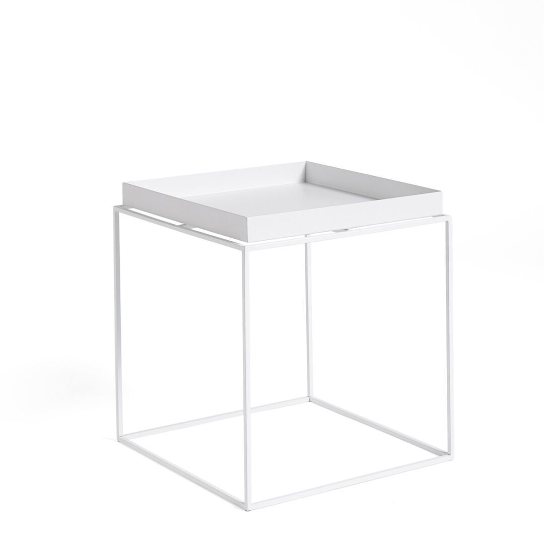 HAY Living Tray Table Weiss, B: 40 cm / T: 40 cm / H: 44 cm 