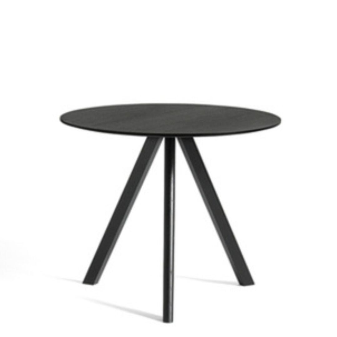HAY Living Runder Tisch CPH 20 Monochrome Ø: 90 cm / H: 74 cm , Eiche schwarz lackiert