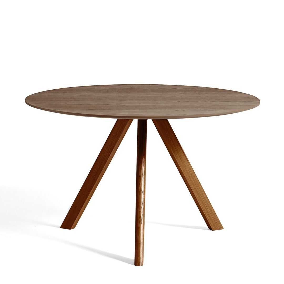 HAY Living Runder Tisch CPH 20 Monochrome Ø: 120 cm / H: 74 cm , Walnuss Lackiert