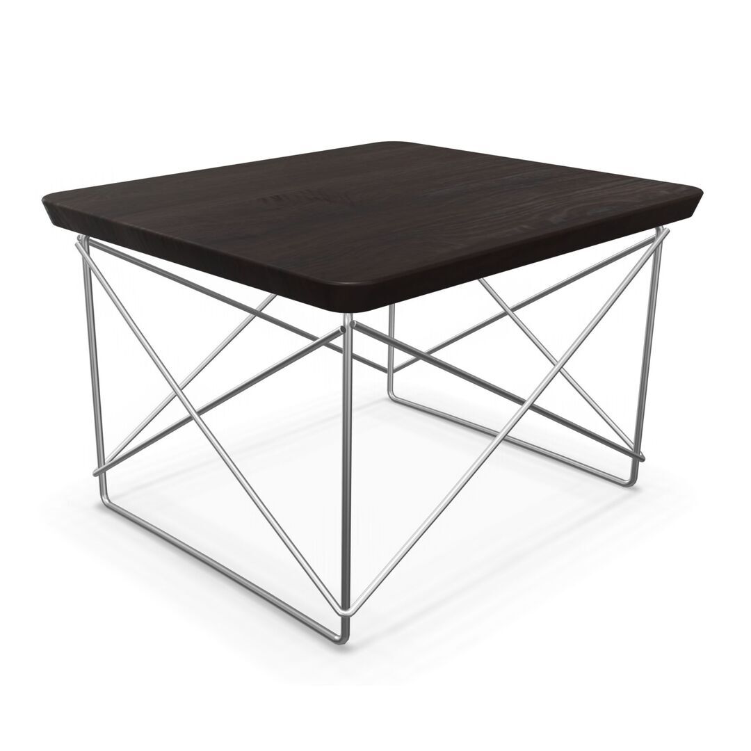 Vitra Occasional Table LTR Edelstahl, Eiche dunkel gebeizt massiv, Naturholz Schutzlack 04