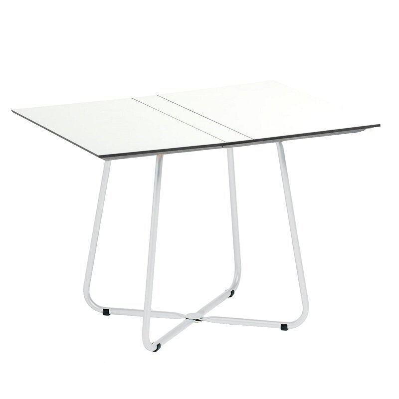 Weishäupl Balcony Klapptisch HPL Weiss-Edelstahl weiss