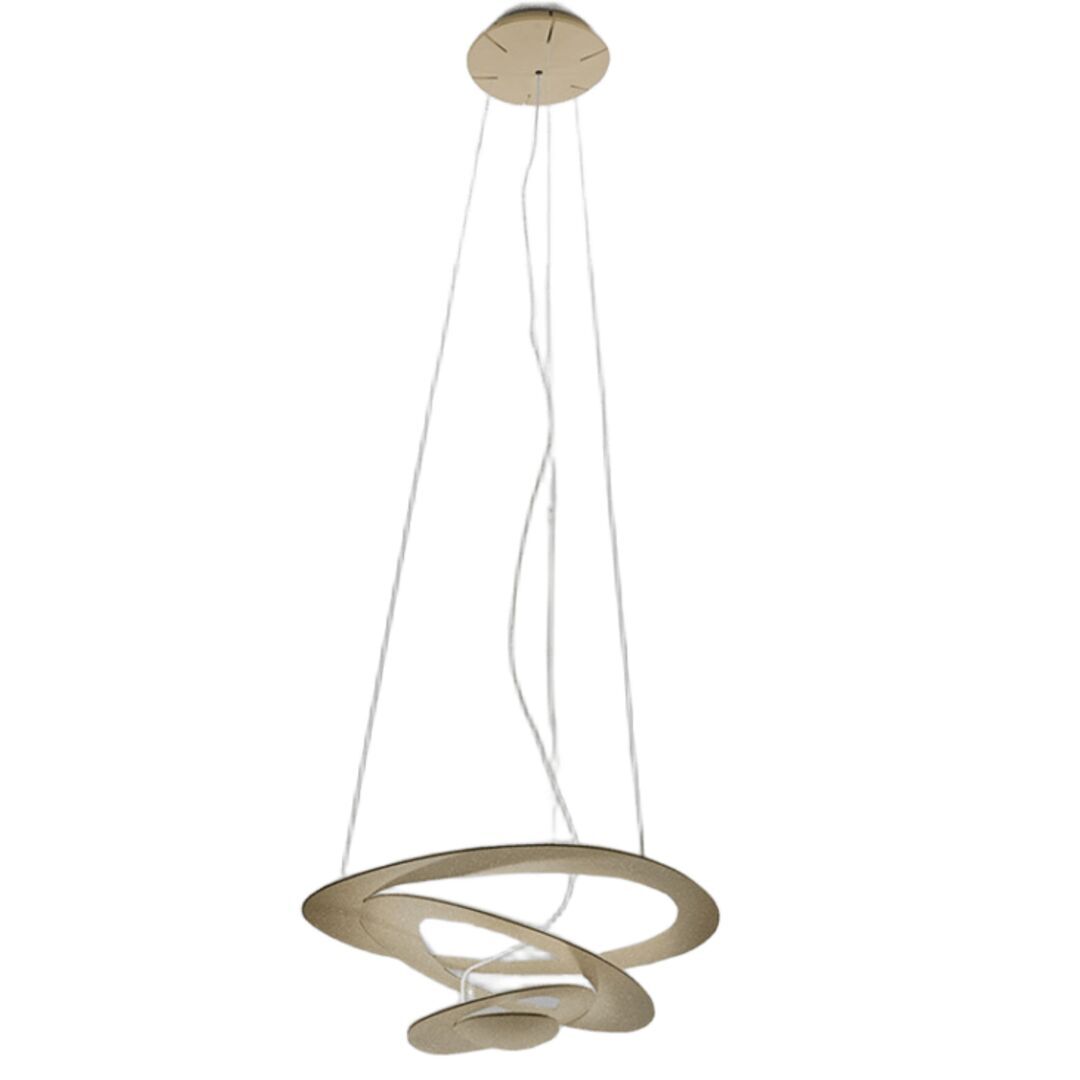 Artemide Artemide Pirce Micro Sospensione LED Pendelleuchte Hellrosa RAL 3015, Weiss / Weiss, Gold