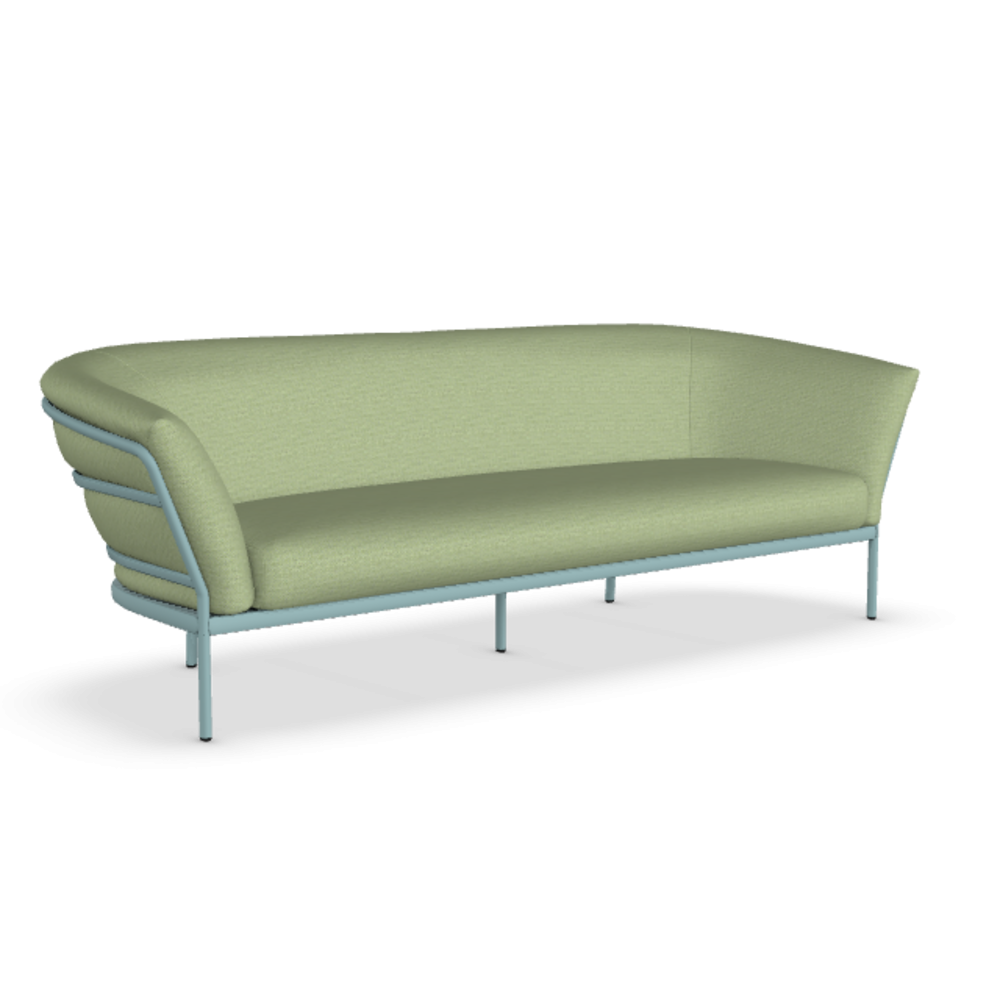 Fast Ria Soft 7622 - 2-Sitzer Sofa - Gestell 13-Light Blue / Stoffkissen PNME-Panama