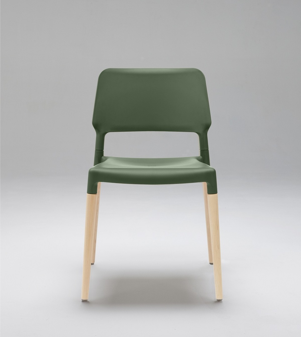 Santa & Cole Belloch Stühle - Green - Natural Beech Wood