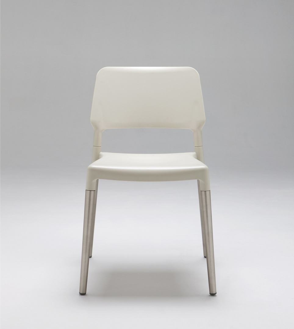 Santa & Cole Belloch Stühle - White - Matte Anodized Aluminium