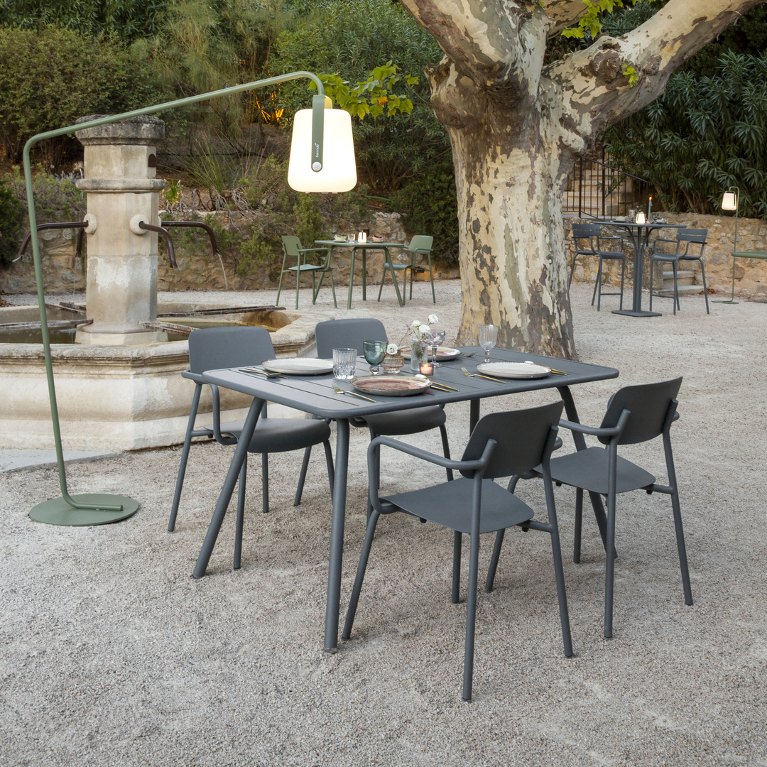 Fermob Fermob Luxembourg Tisch 143x80x73cm-Gewittergrau Gewittergrau 26