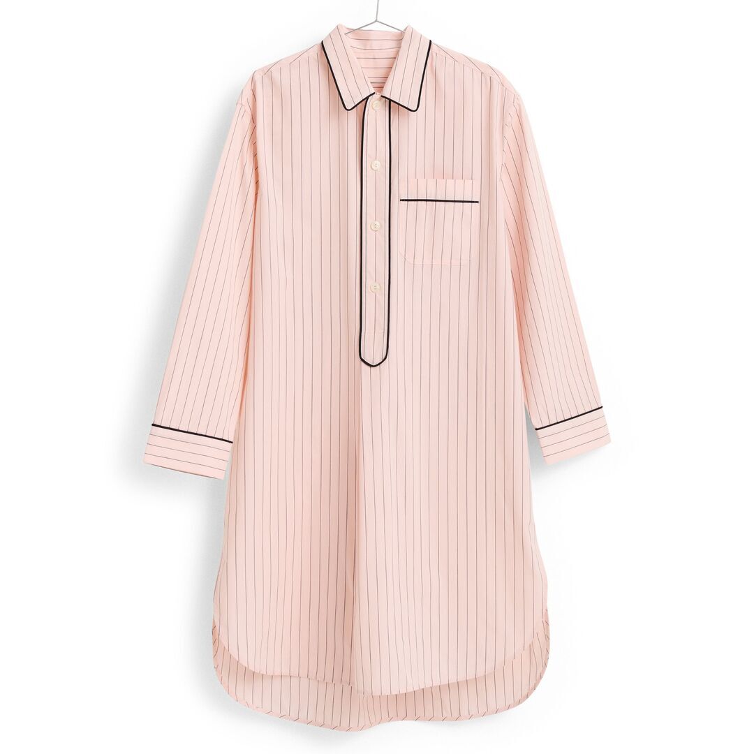 HAY Accessoires Langarm Nachthemd Fineline von Hay Soft Pink, M/L