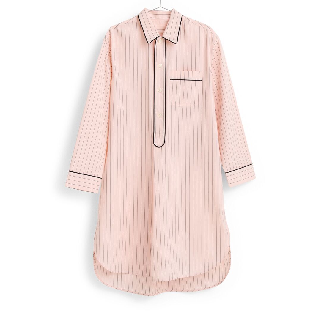 HAY Accessoires Langarm Nachthemd Fineline von Hay Soft Pink, S/M
