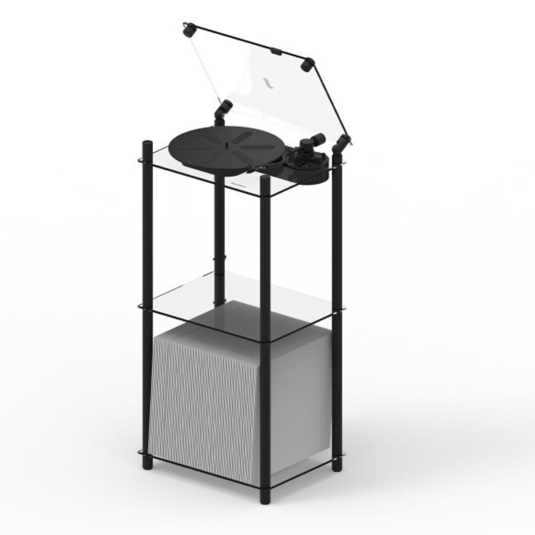 Transparentsound Turntable Tischständer von Transparent Schwarz