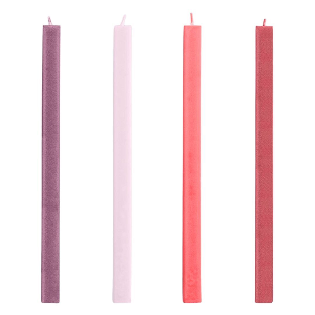 HAY Accessoires Kerze Square im 4er Set von Hay Reds / Bordeaux