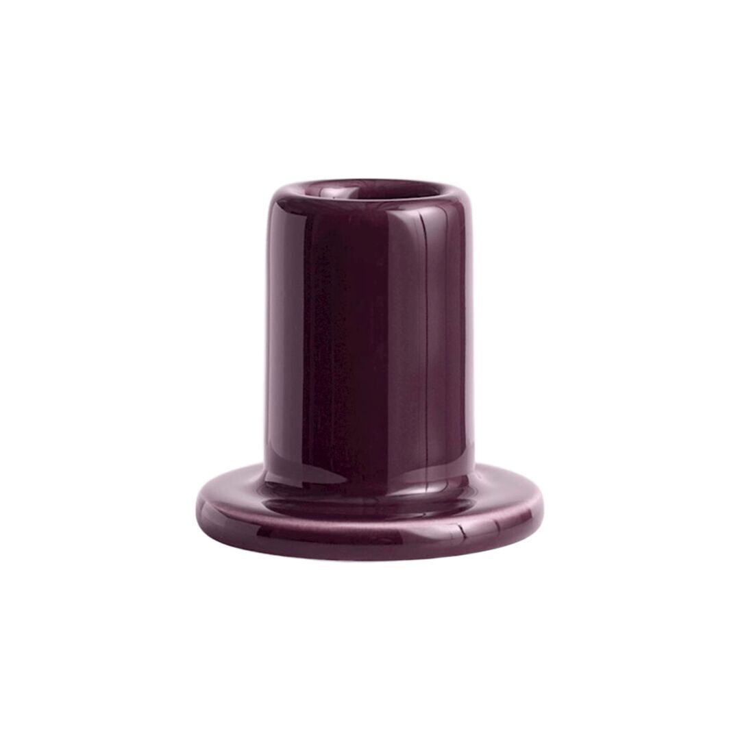 HAY Accessoires Kleiner Kerzenhalter Tube von Hay Bordeaux