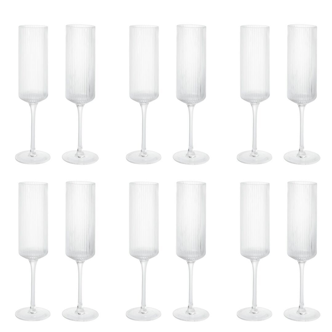 Ferm Living Sektglas Ripple von Ferm Living Clear