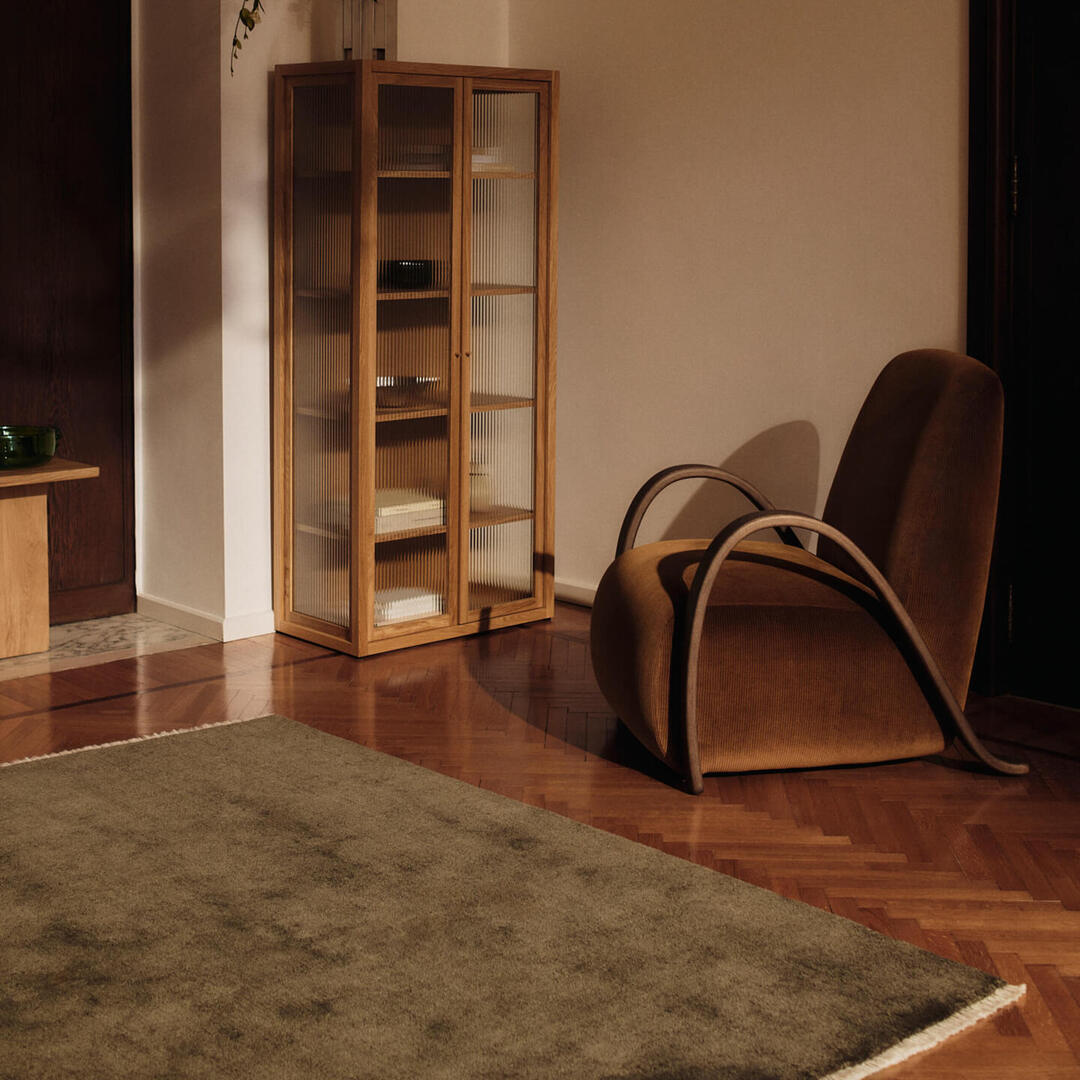 Ferm Living Juteteppich Firth von Ferm Living B: 140 cm / H: 200 cm , Dark Olive