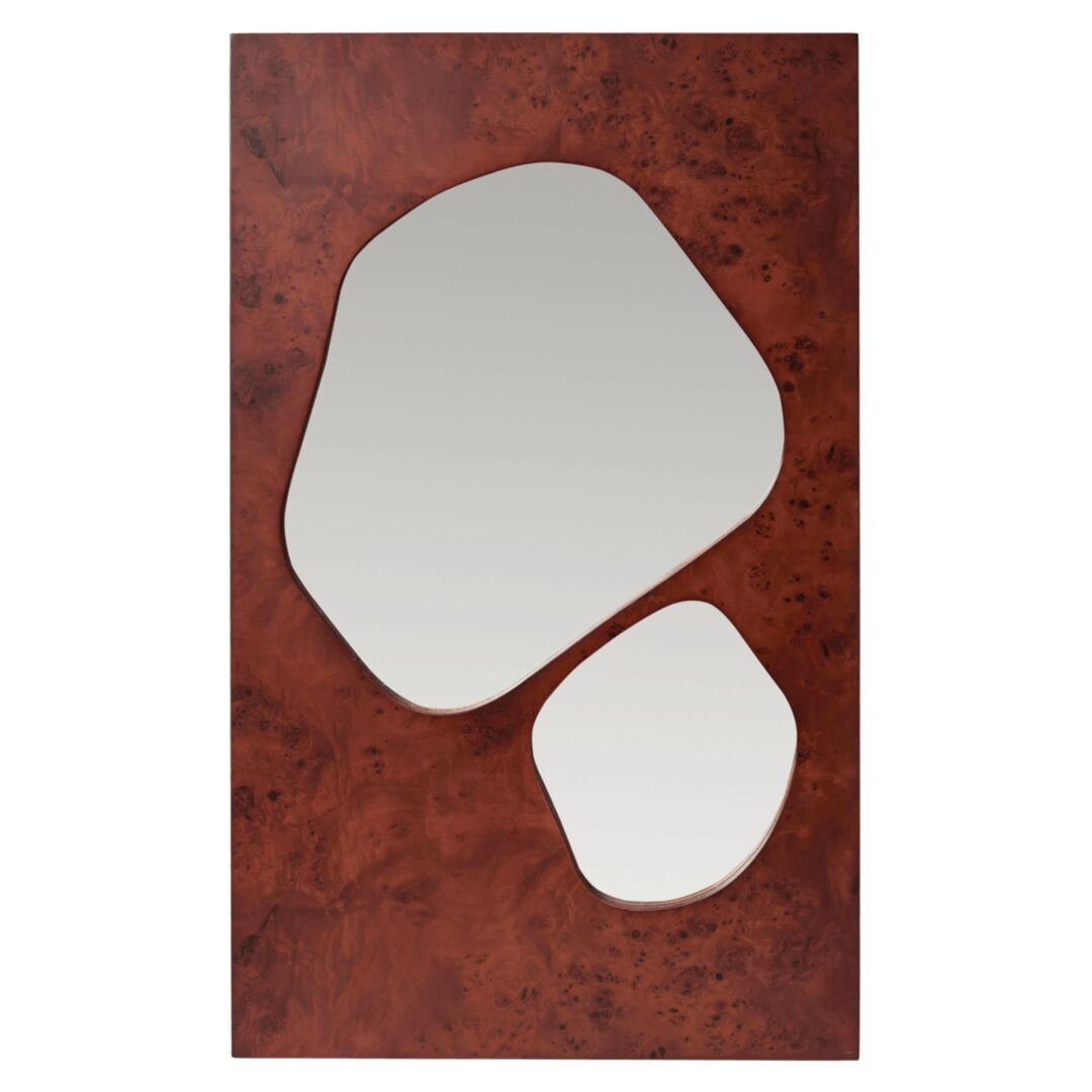 Ferm Living Spiegel Folia von Ferm Living H: 85 cm , Dark Stained Burl