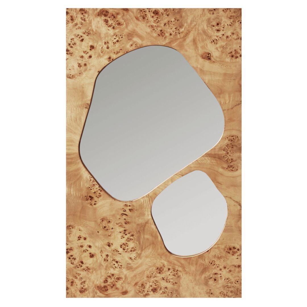 Ferm Living Spiegel Folia von Ferm Living H: 85 cm , Natural Burl