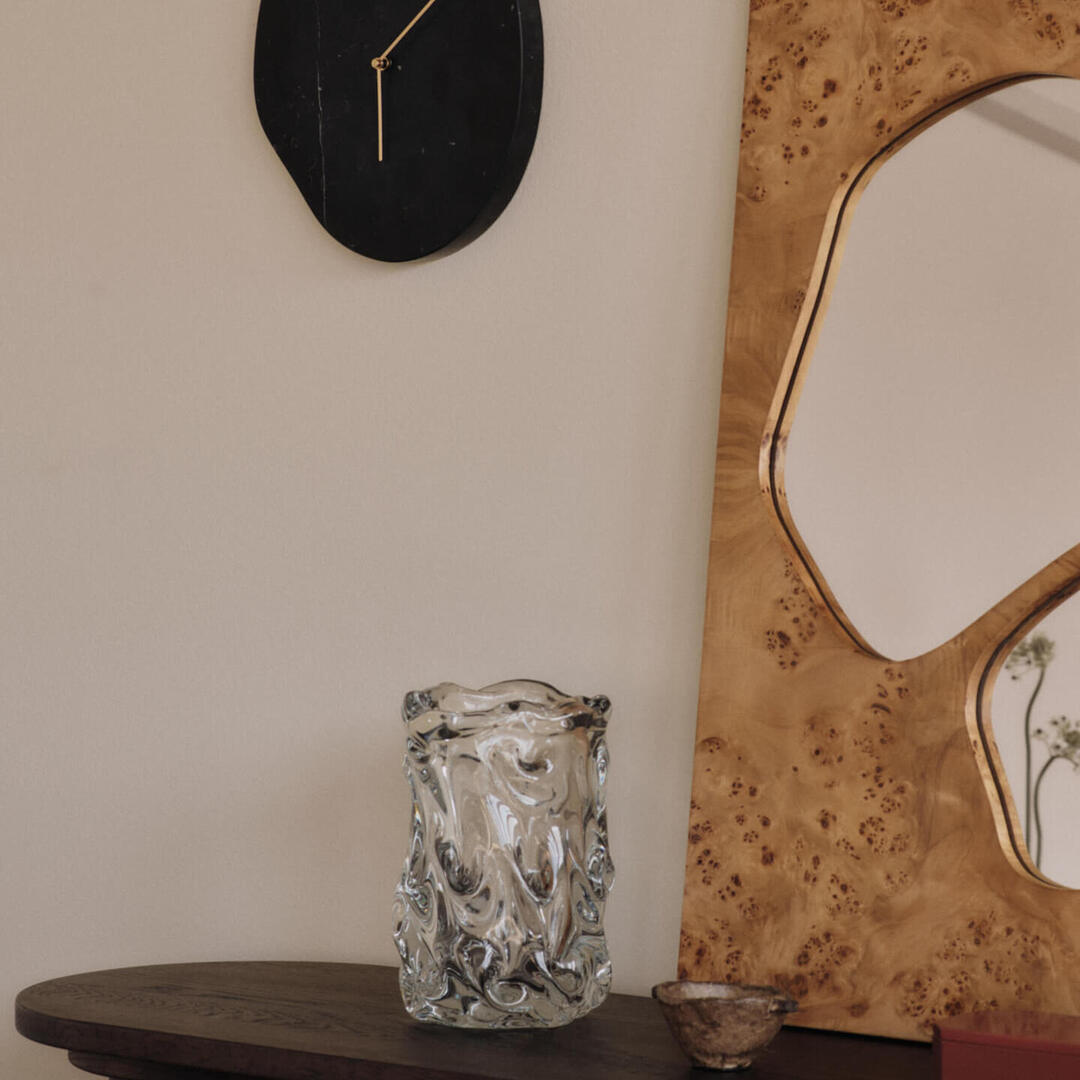 Ferm Living Spiegel Folia von Ferm Living H: 85 cm , Natural Burl