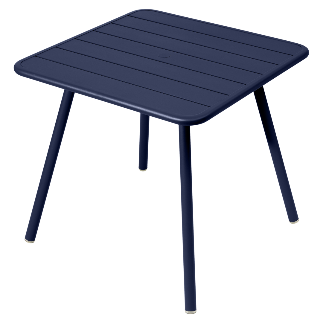 Fermob Luxembourg Tisch Mit 4 Fussen 80 X 80 cm Abyssblau 92