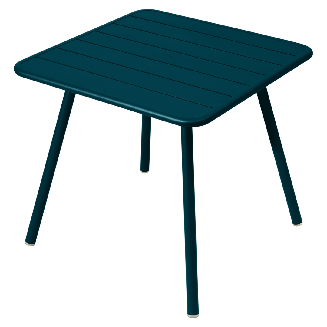 Fermob Luxembourg Tisch Mit 4 Fussen 80 X 80 cm Acapulcoblau 21