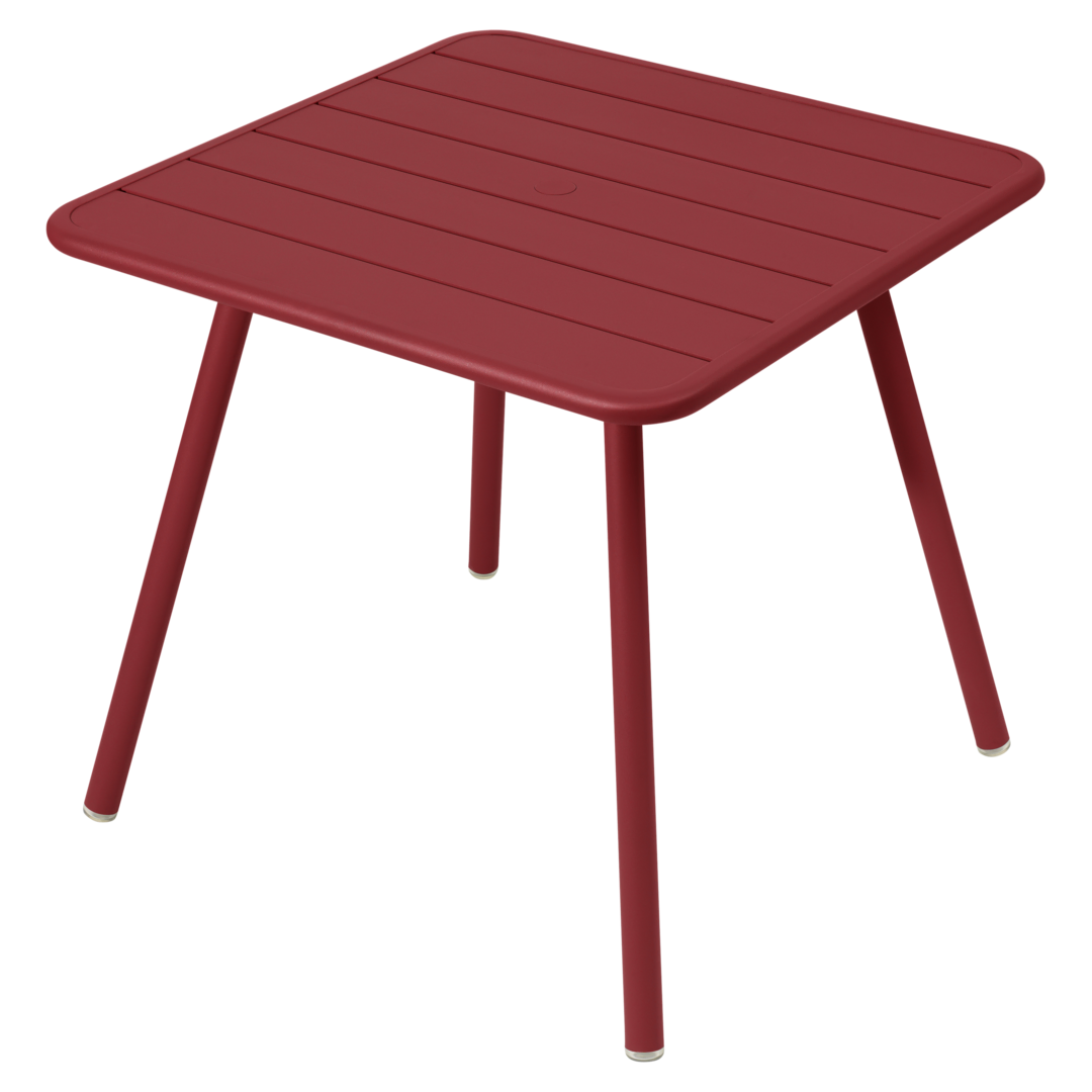 Fermob Luxembourg Tisch Mit 4 Fussen 80 X 80 cm Chili 43