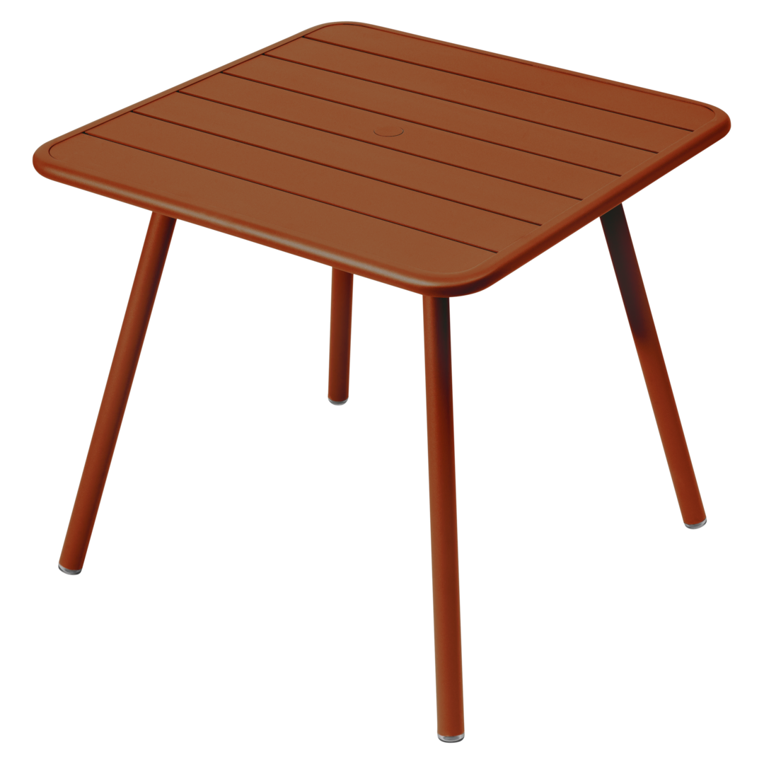 Fermob Luxembourg Tisch Mit 4 Fussen 80 X 80 cm Kandierte Orange E2