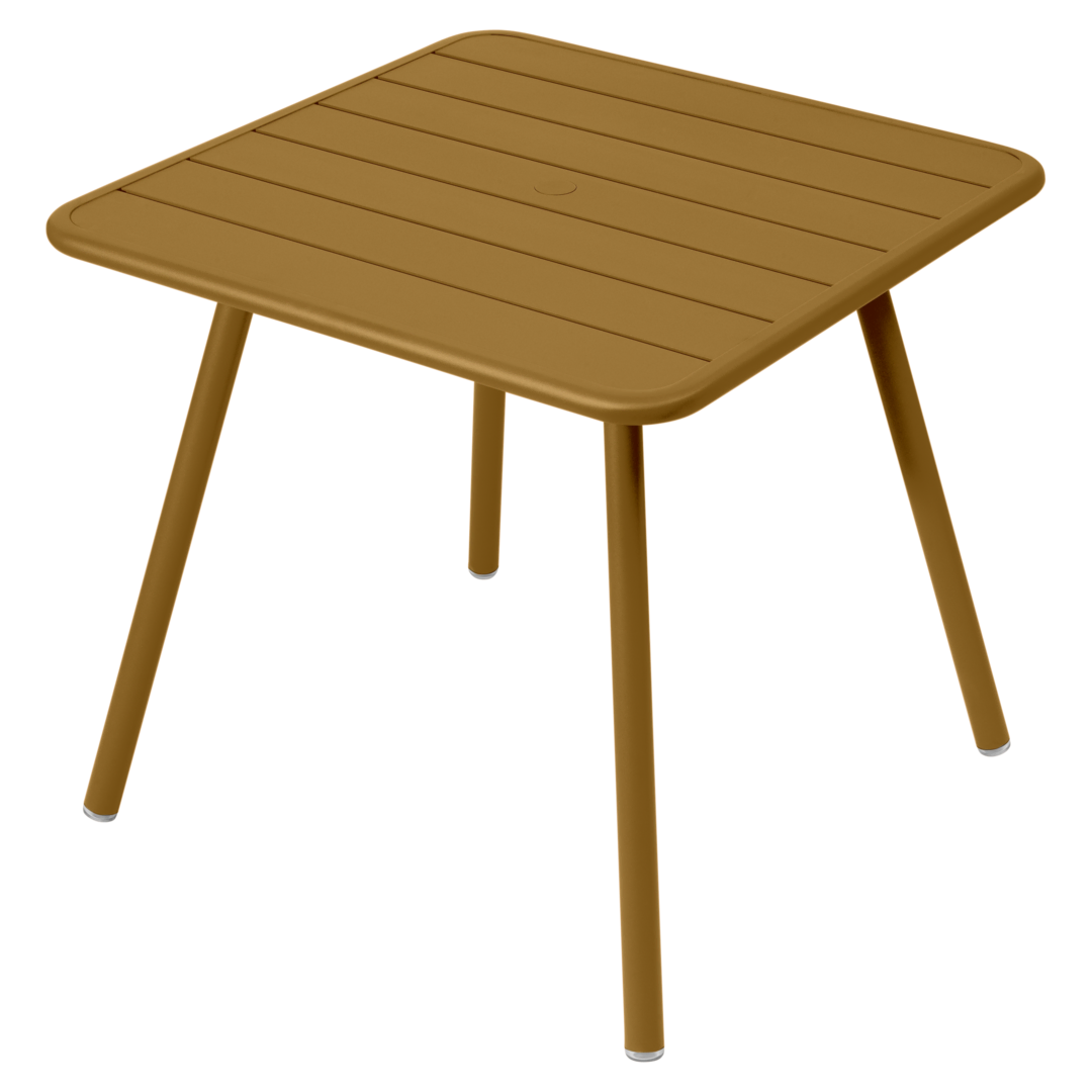 Fermob Luxembourg Tisch Mit 4 Fussen 80 X 80 cm Lebkuchen D2