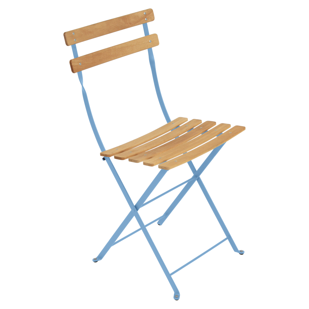 Fermob Bistro Naturel Klappstuhl von Fermob Maya Blau E1