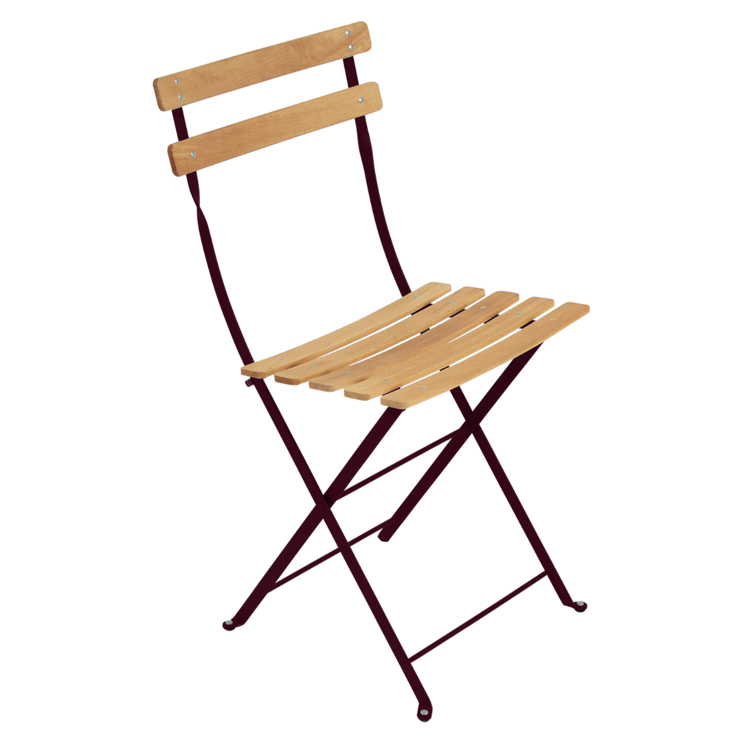 Fermob Bistro Naturel Klappstuhl von Fermob Schwarzkirsche B9