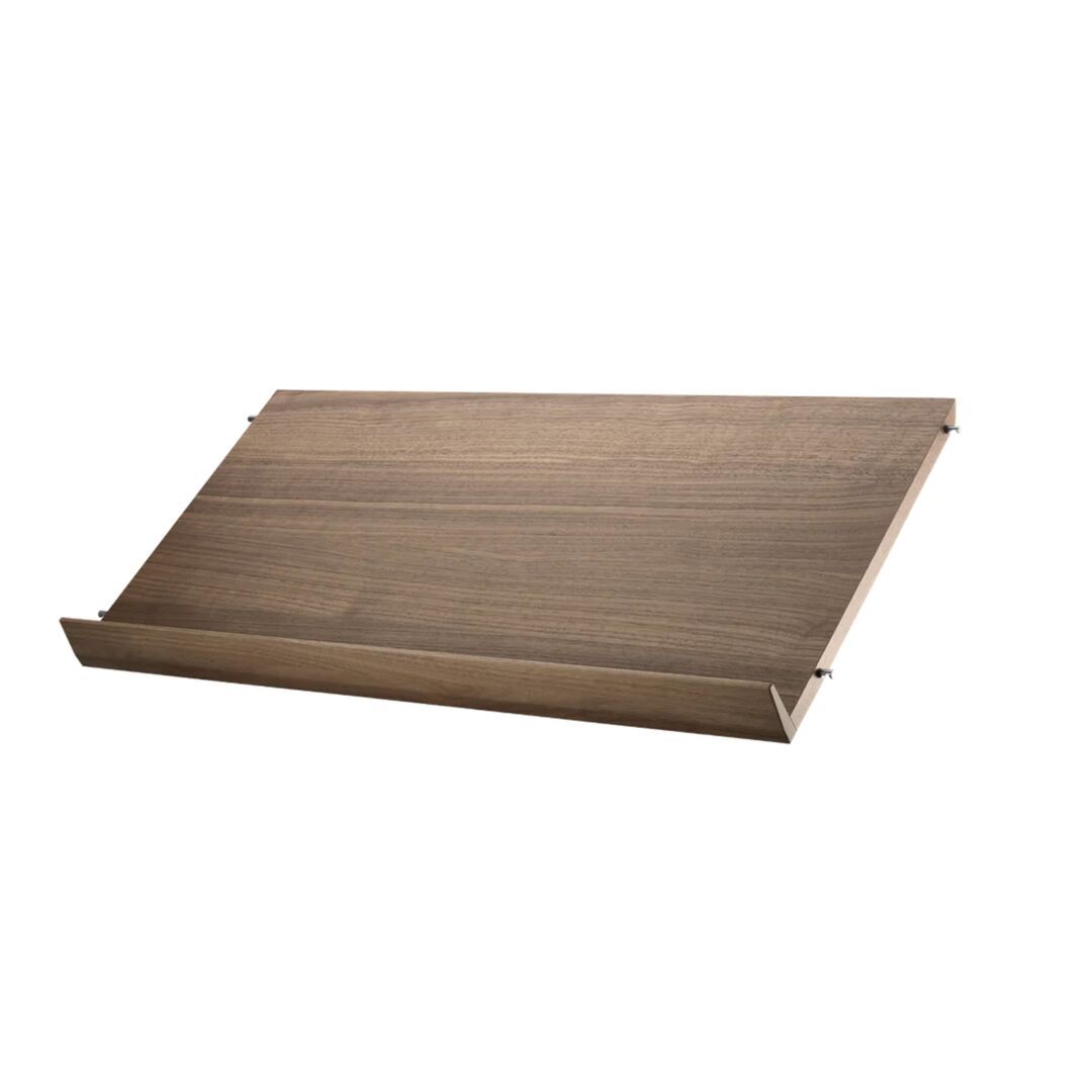 String Furniture Magazine shelf wood Nussbaum, B: 78 cm, T: 30 cm