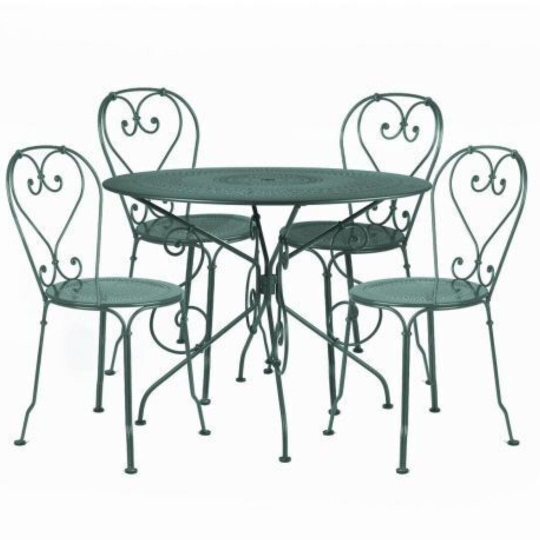 1900 Garten-Set 4 Stühle und 1 Tisch von Fermob