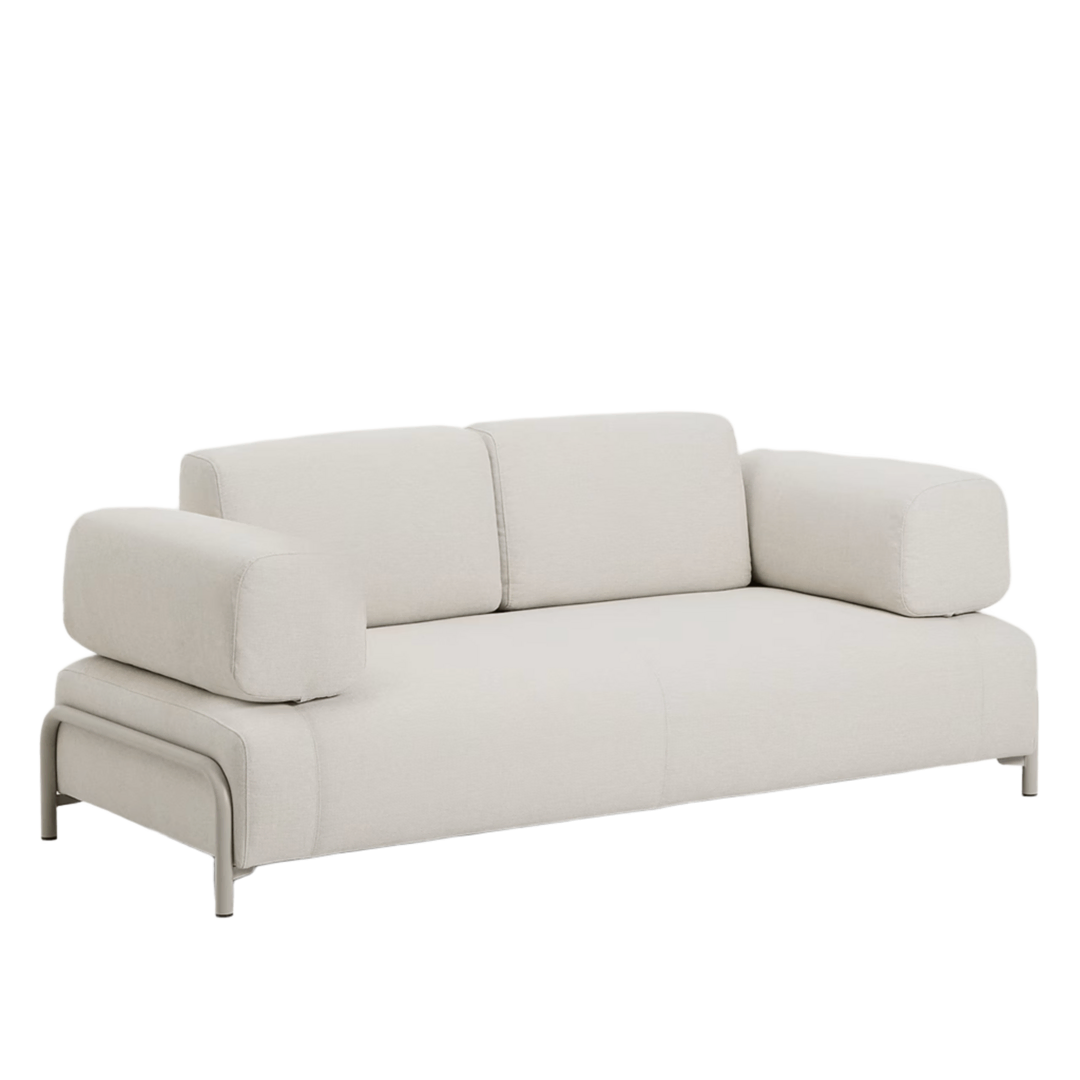 Kave Home 2-Sitzer-Sofa Compo mit Armlehnen von Kave Home Stahl Beige, Drom Beige