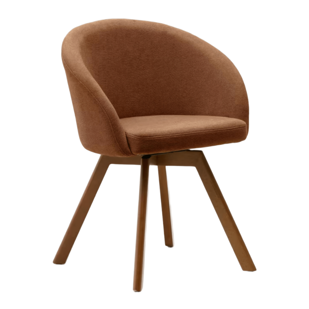 Kave Home Marvin Drehstuhl aus Chenille von Kave Home Braun
