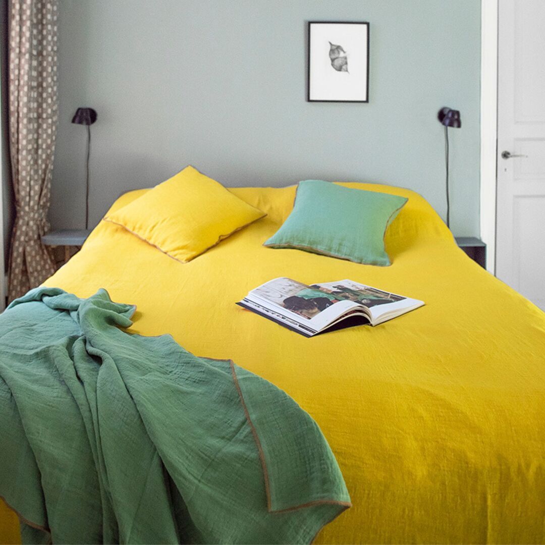 Brita Sweden Evy Blanket Lemon, B: 130 cm / L: 190 cm 