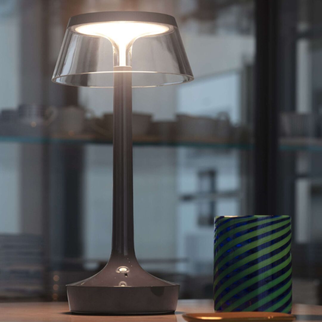 Flos Tischleuchte Bon Jour Unplugged von Flos  Stürmisches Grau-1
