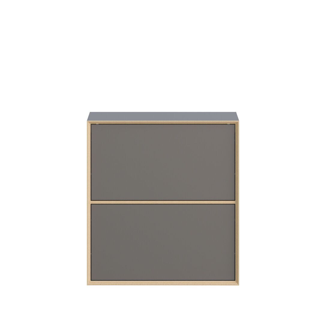 Müller Small Living Schuhschrank Vertiko Shoes von Müller Small Living Anthrazit, 2 Schubkästen