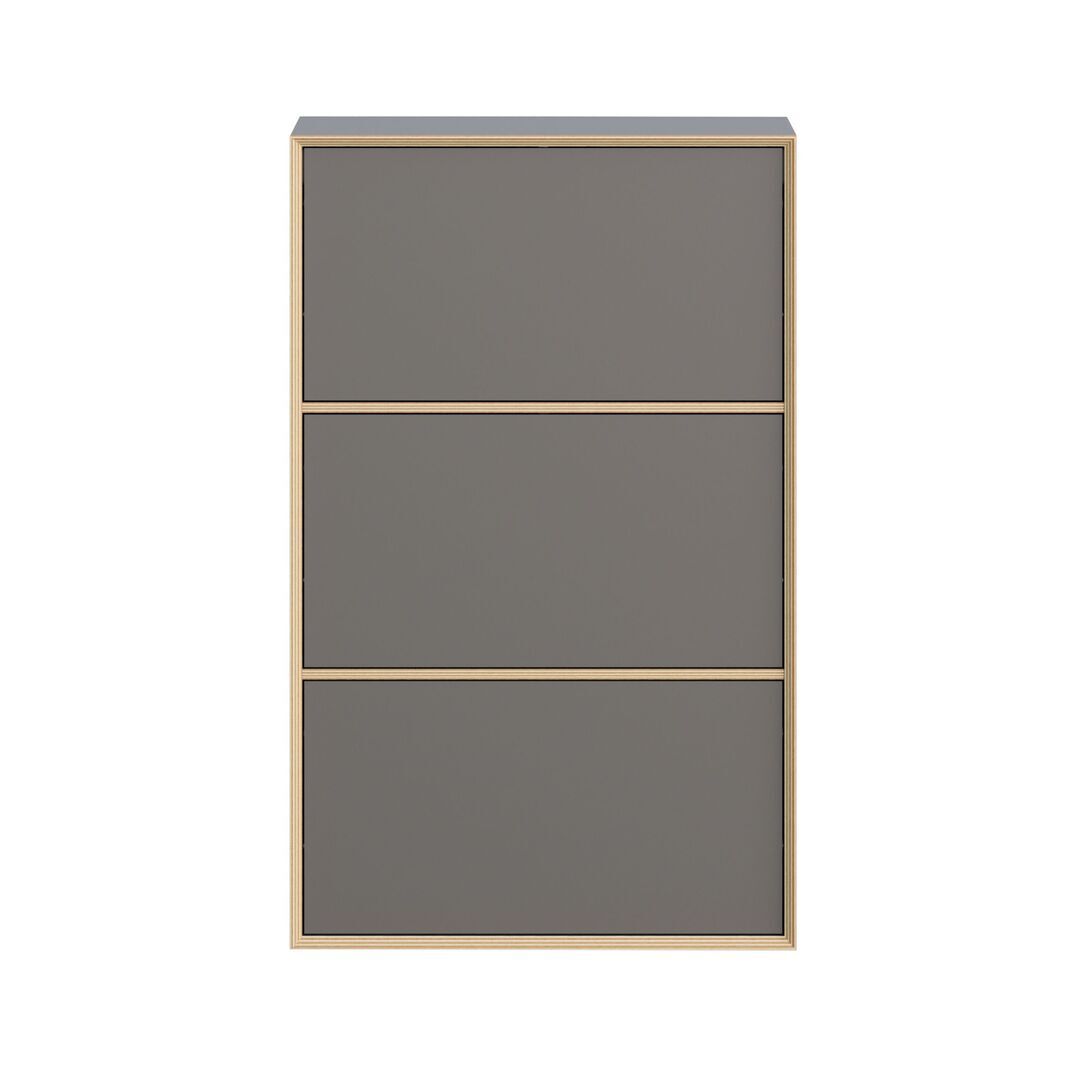 Müller Small Living Schuhschrank Vertiko Shoes von Müller Small Living Anthrazit, 3 Schubkästen