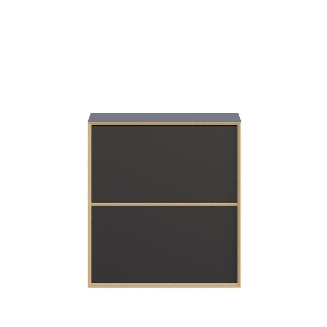 Müller Small Living Schuhschrank Vertiko Shoes von Müller Small Living Schwarz matt, 2 Schubkästen