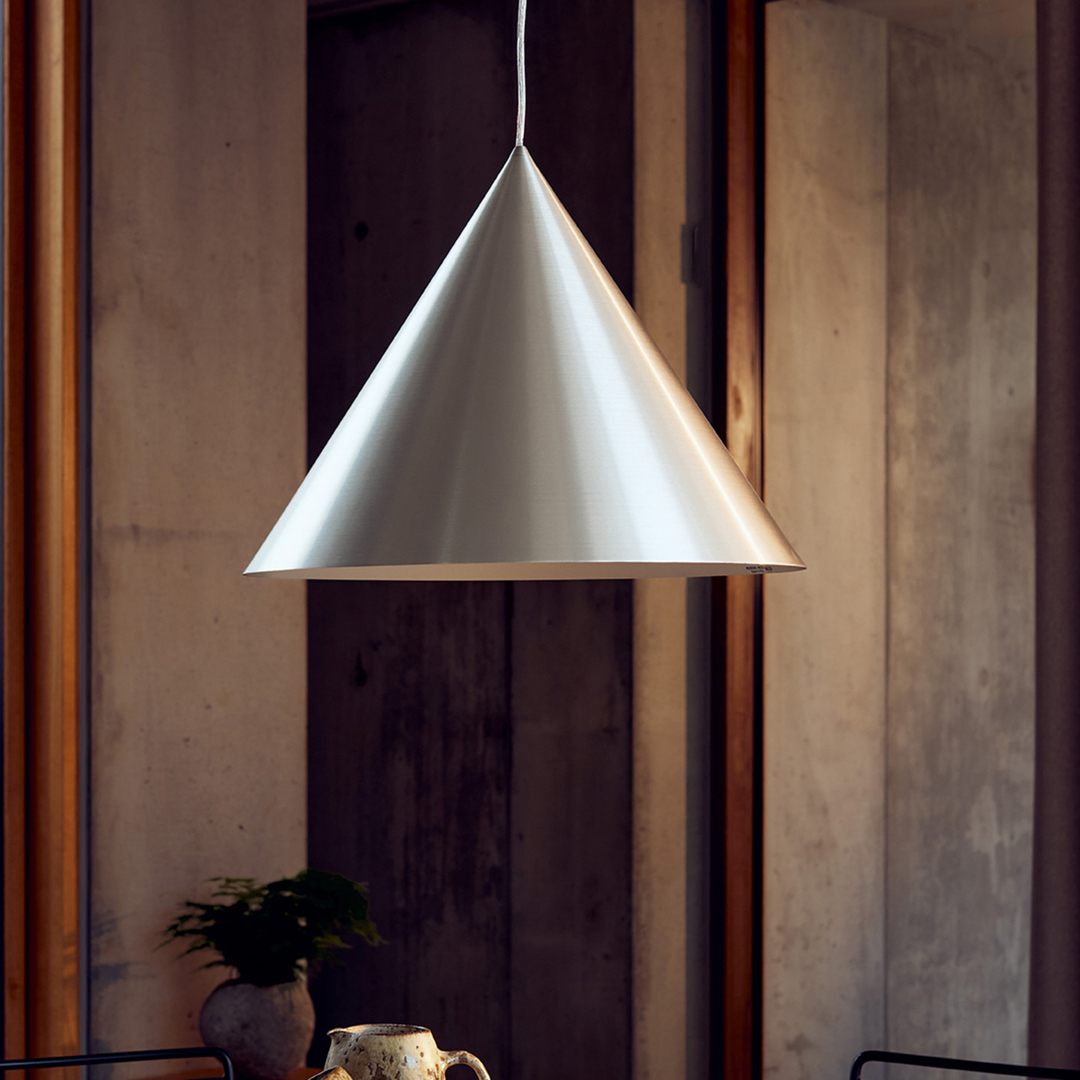 Frandsen Benjamin Pendelleuchte EU von Frandsen Gebürstetes Aluminium, Ø: 46 cm
