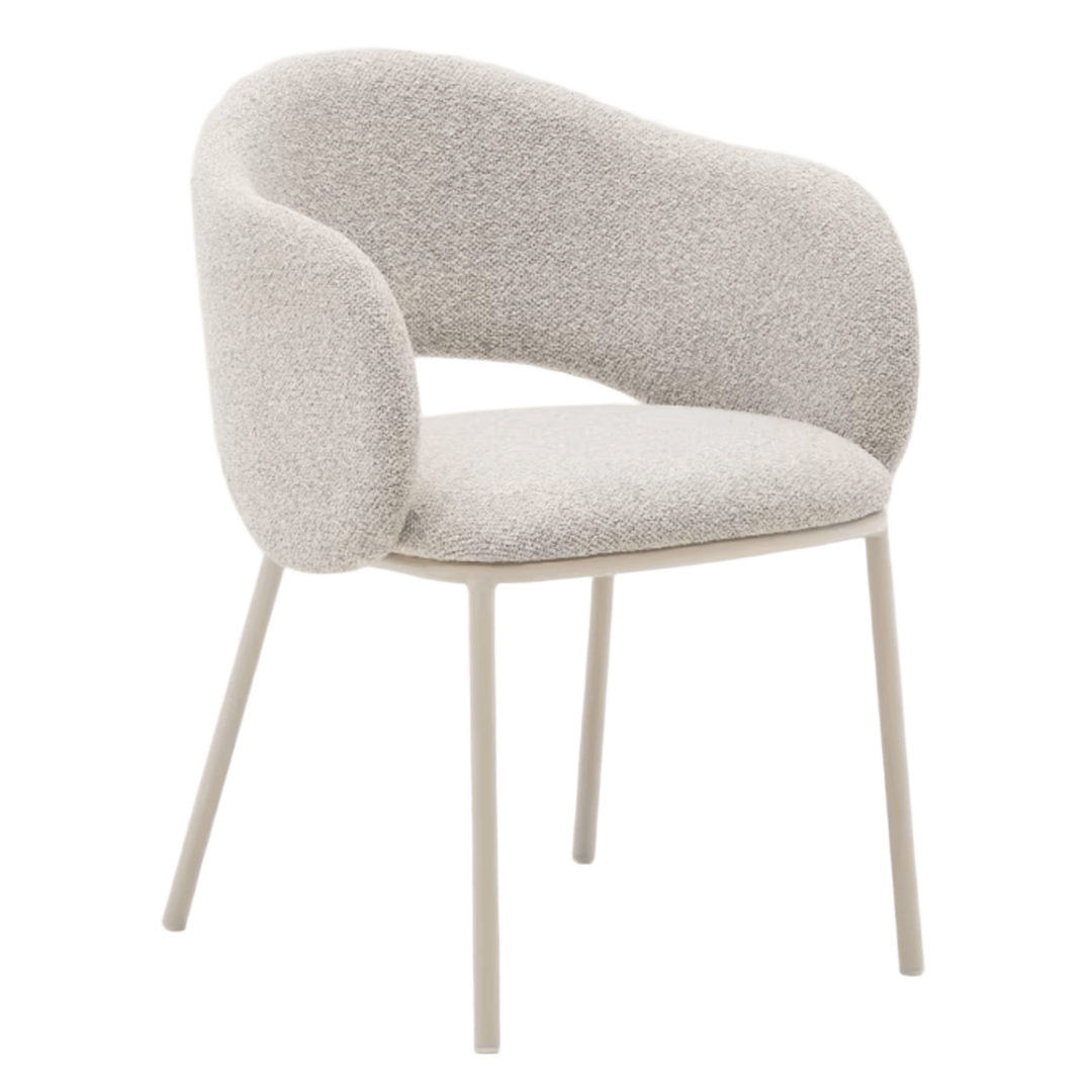 Kave Home Stuhl Maina von Kave Home Beige, 30 % Sperrholz / 15 % Stoff