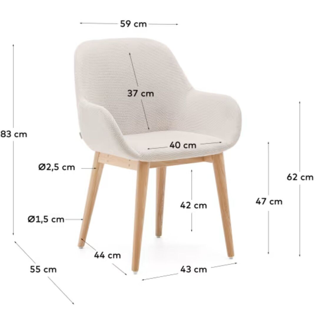 Kave_Home_Stühle_Konna_Beige_Dimesnions