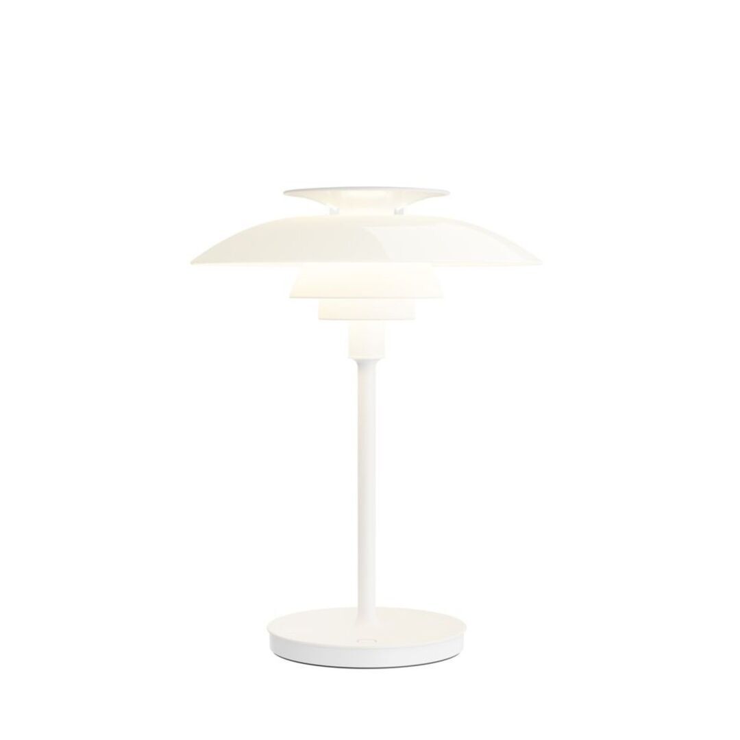 Louis Poulsen Tragbare Lampe PH 80  von Louis Poulsen Acryl Opal Weiss / Weiss