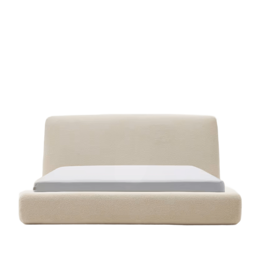 Kave Home Polsterbett Martina von Kave Home B: 160 cm / L: 200 cm, Off-White - Bouclé