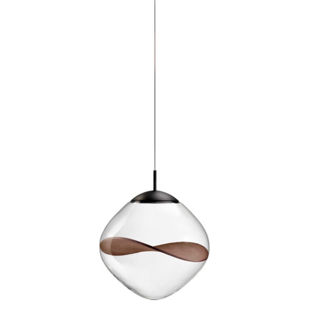 Lumina Pendelleuchte Aether von Lumina Mokka-Braun-Blütenblatt, 3000 K
