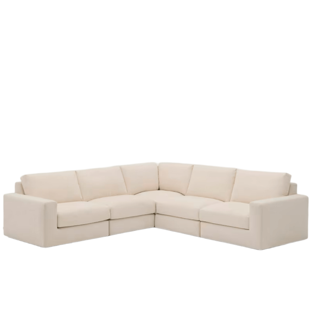 Kave Home Kave Home Alea - Modulares 5-Sitzer-Ecksofa mit Bezug aus Chenille  Ecru