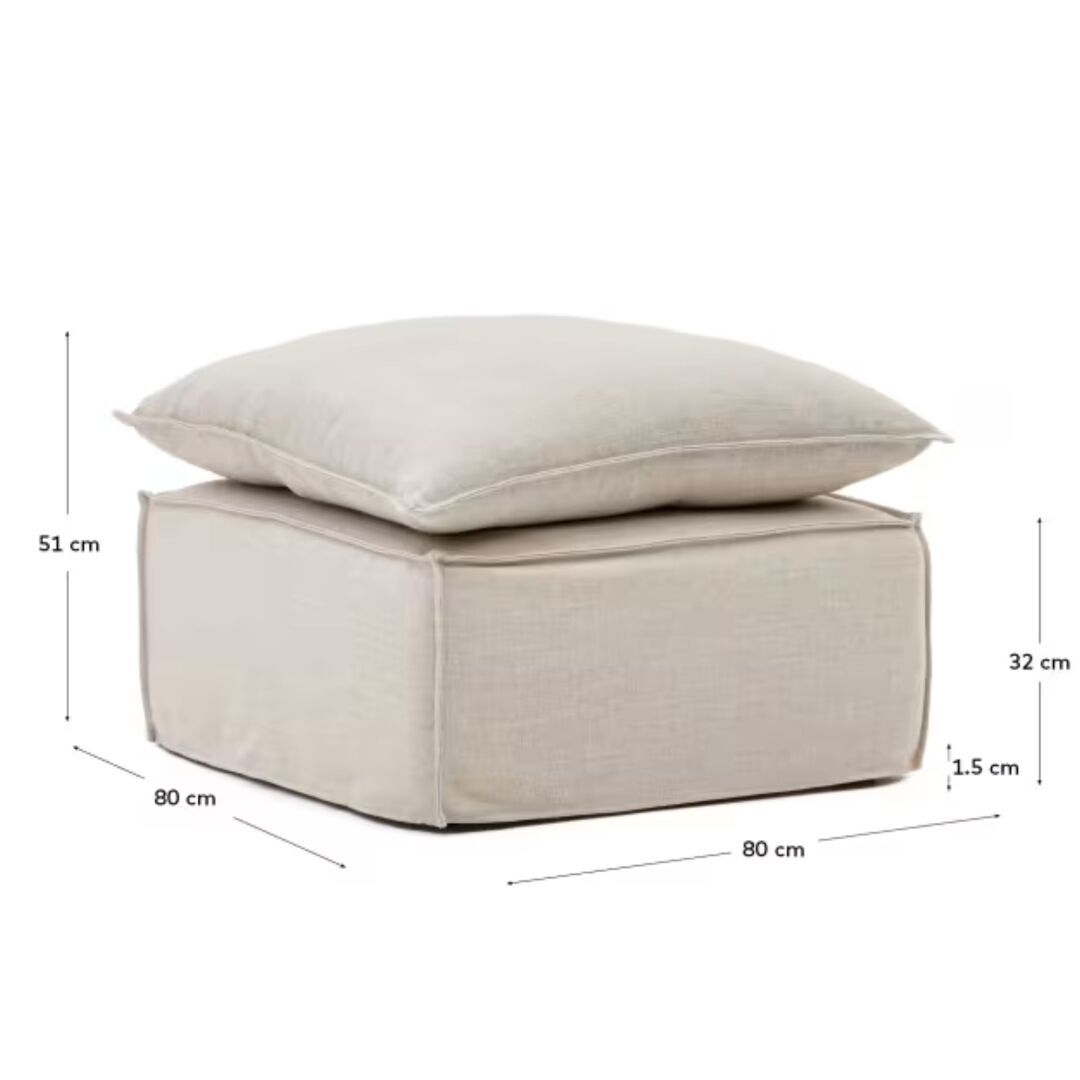 Kave_Home_Anarela_Fussablage_mit_Bezug_und_Kissen_Details