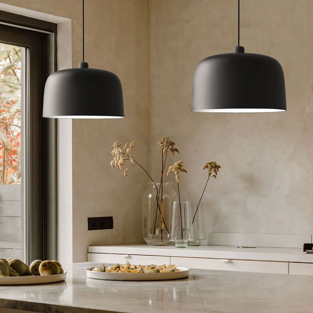 Luceplan Pendelleuchte Zile von Luceplan  Schwarz, Ø: 40 cm-2