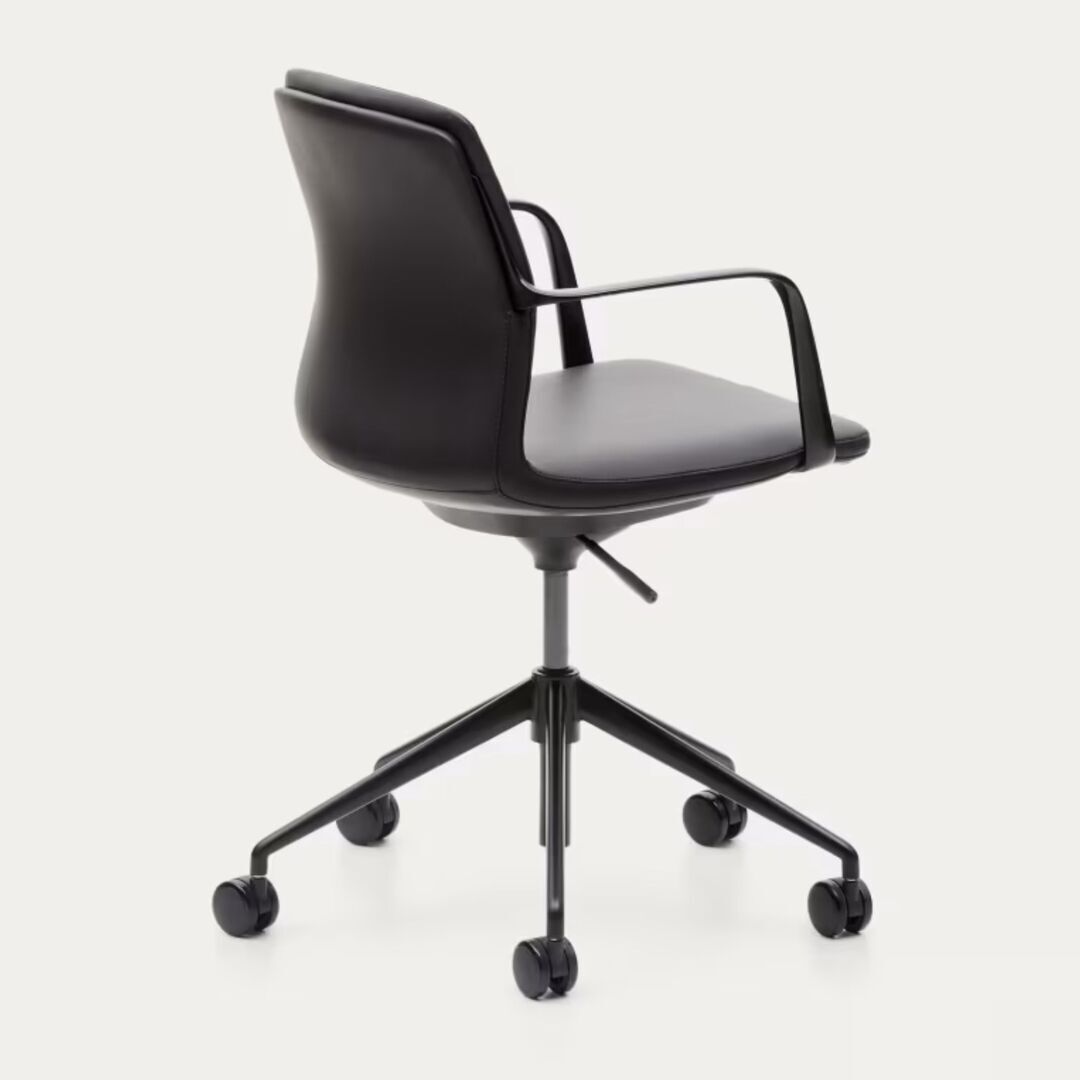 Kave_Home_Schreibtischstuhl_Nerlan_Schwarz_Leder_Schwarz_Gestell