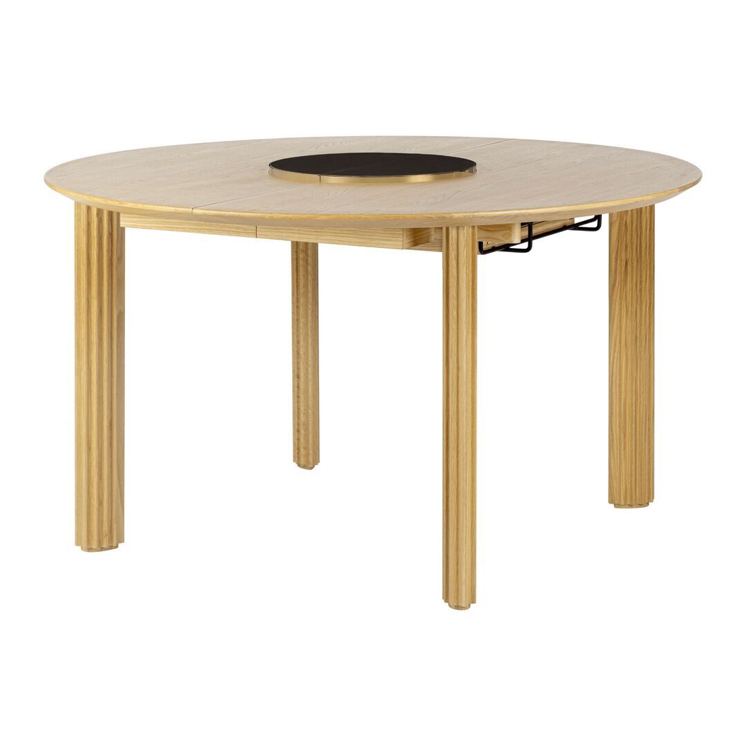 Umage Ausziehbarer Esstisch Comfort Circle von Umage Ripples, Schwarz Messing